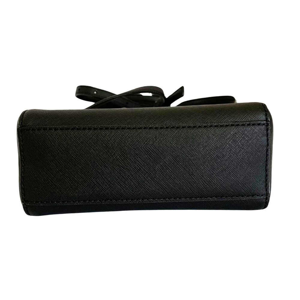 Kate Spade Black Leather Mini Flap Satchel/ Crossbody - Picture 8 of 13